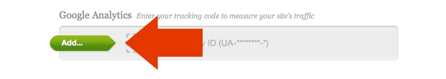 Add button for Goolge Analytics