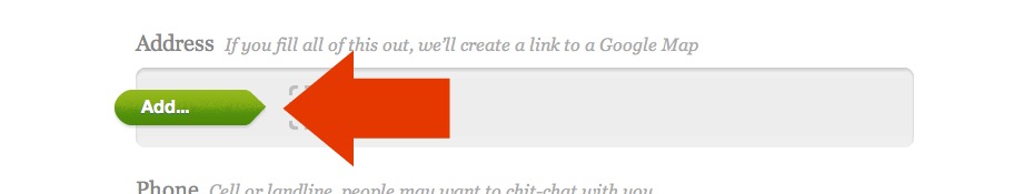 Add button for address section