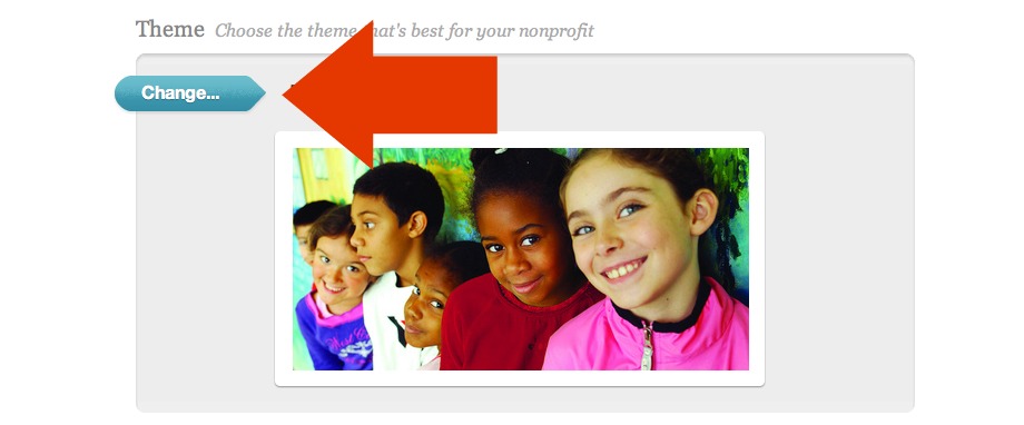 Change button for Theme section