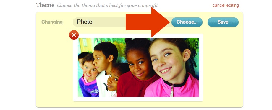 Photo Theme from Theme drop down menu