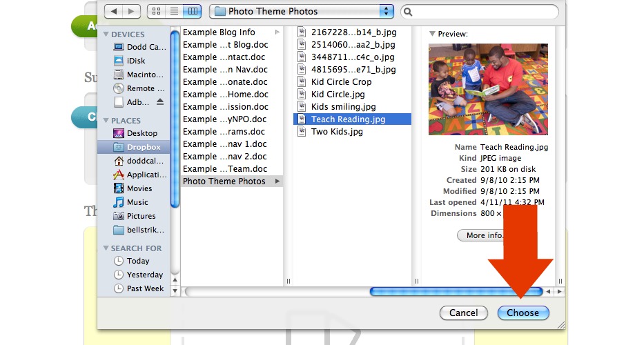 Save button for Photo Theme
