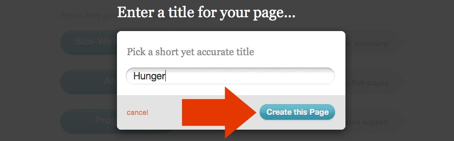 Creat this Page button