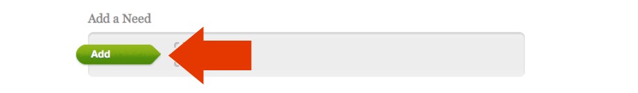 Save button for saving instructions to donors