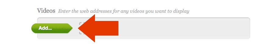 Add button on video section