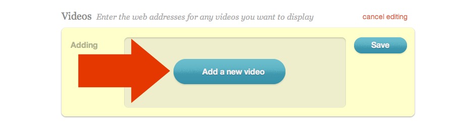 Add a new video button