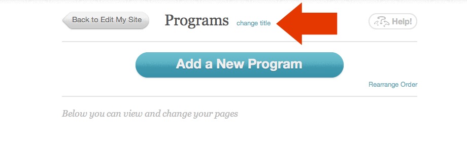 Rename page link