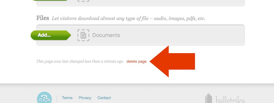 Delete button