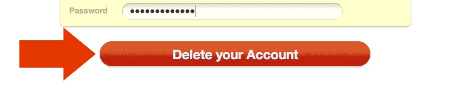 Delete Account Button