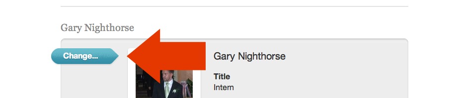 Change button on Team Member section