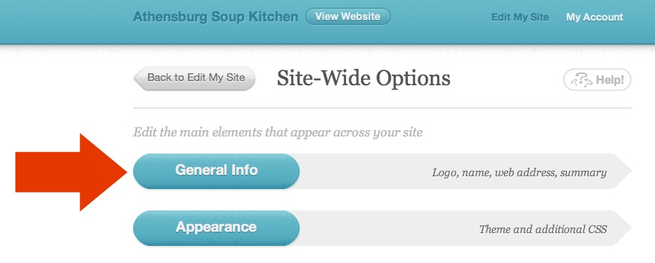 General Info button