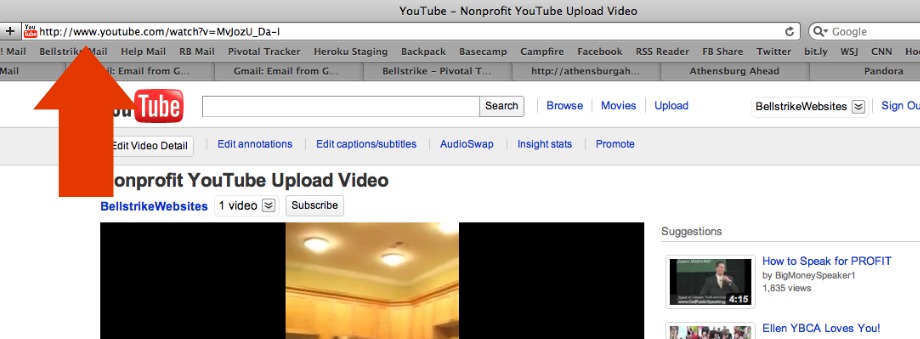 YouTube video web address copy and paste